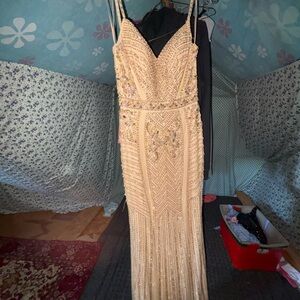 Elegant Gold Evening Gown